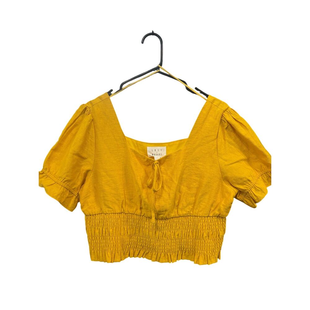 NWT Yellow Cropped Blouse - Lost + Wander - L